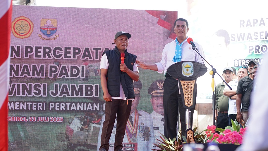 Mentan Amran Berambisi Ekspor Padi Jambi ke Negara Tetangga, Produksi Ditingkatkan